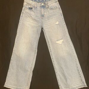 Old Navy Girls Wide Leg Light Blue Jeans